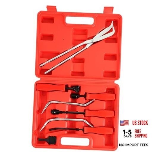 8PCS Drum Brake Tool Kit | Drum Brake Tool, Drum Brake Spring Tool, Red