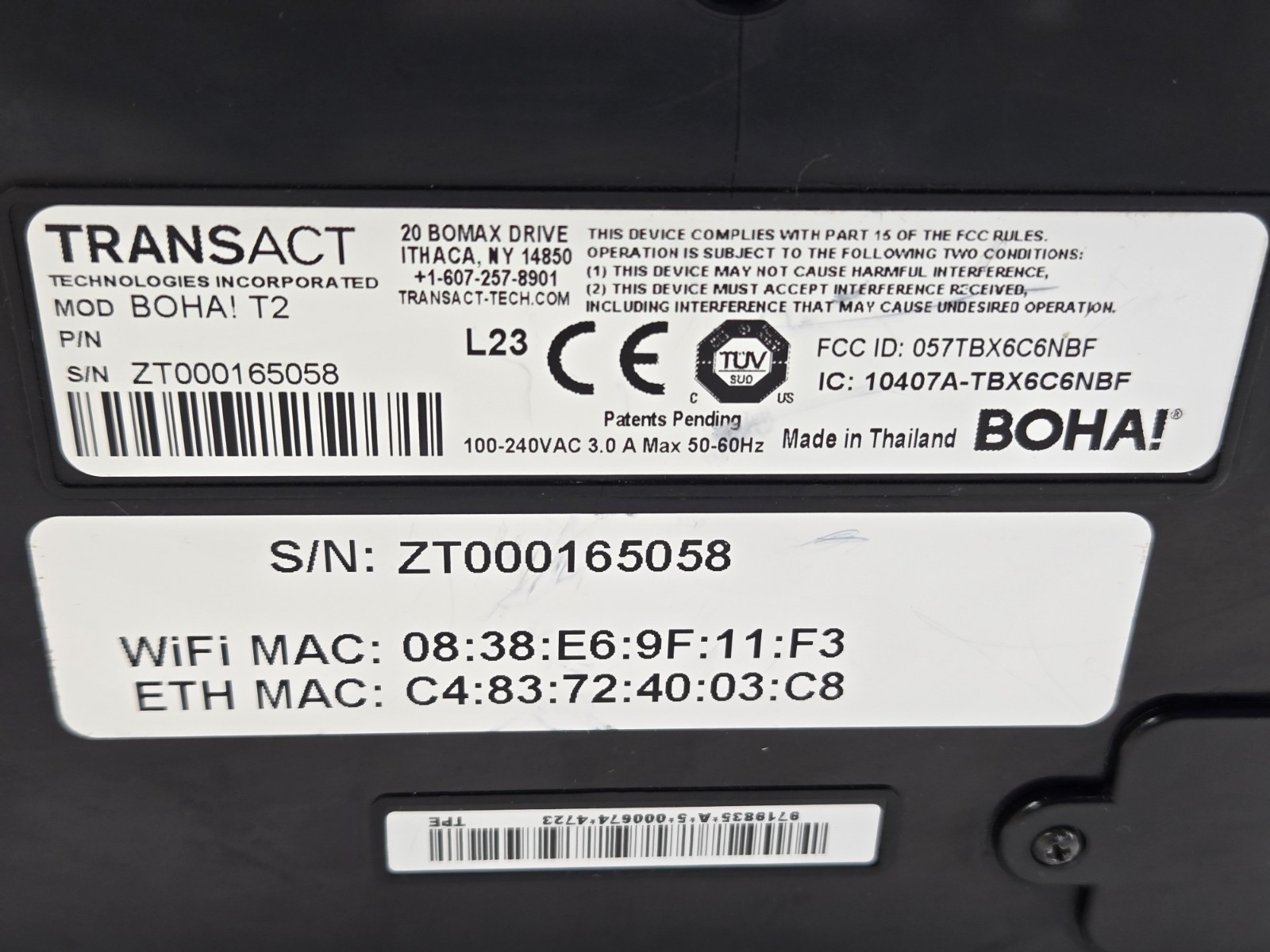 BOHA! T2 Transact Terminal