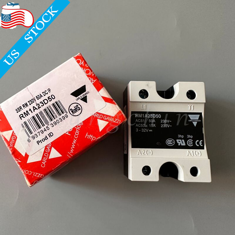Solid State Relay Modul Panel Mount 3-32VDC 230V 50A For Carlo Gavazzi RM1A23D50