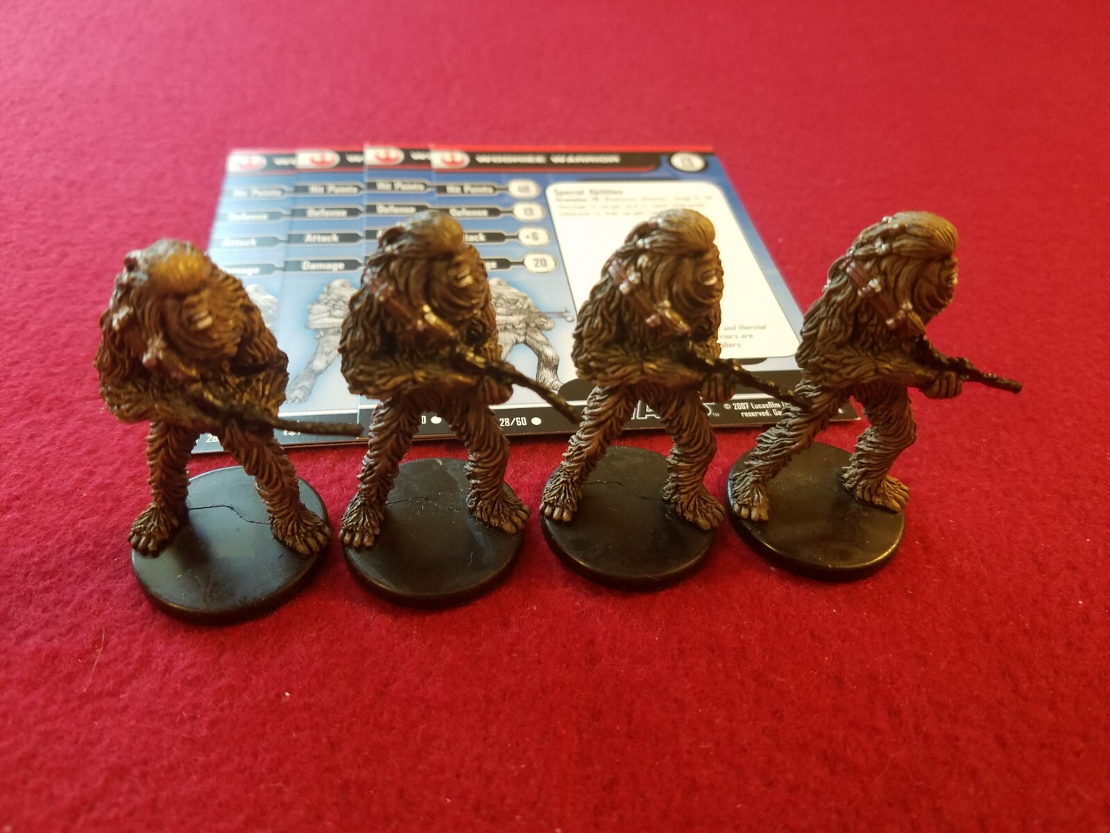 Star Wars Miniatures Force Unleashed 28 CLEARANCE x4 Wookiee Warrior