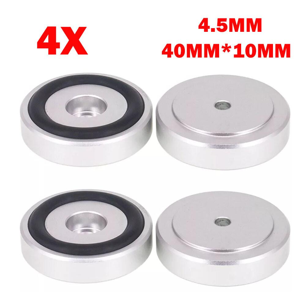 4x Silver Amplifier Feet For HIFI Turntable Audio Speaker Isolation Pads 40*10mm