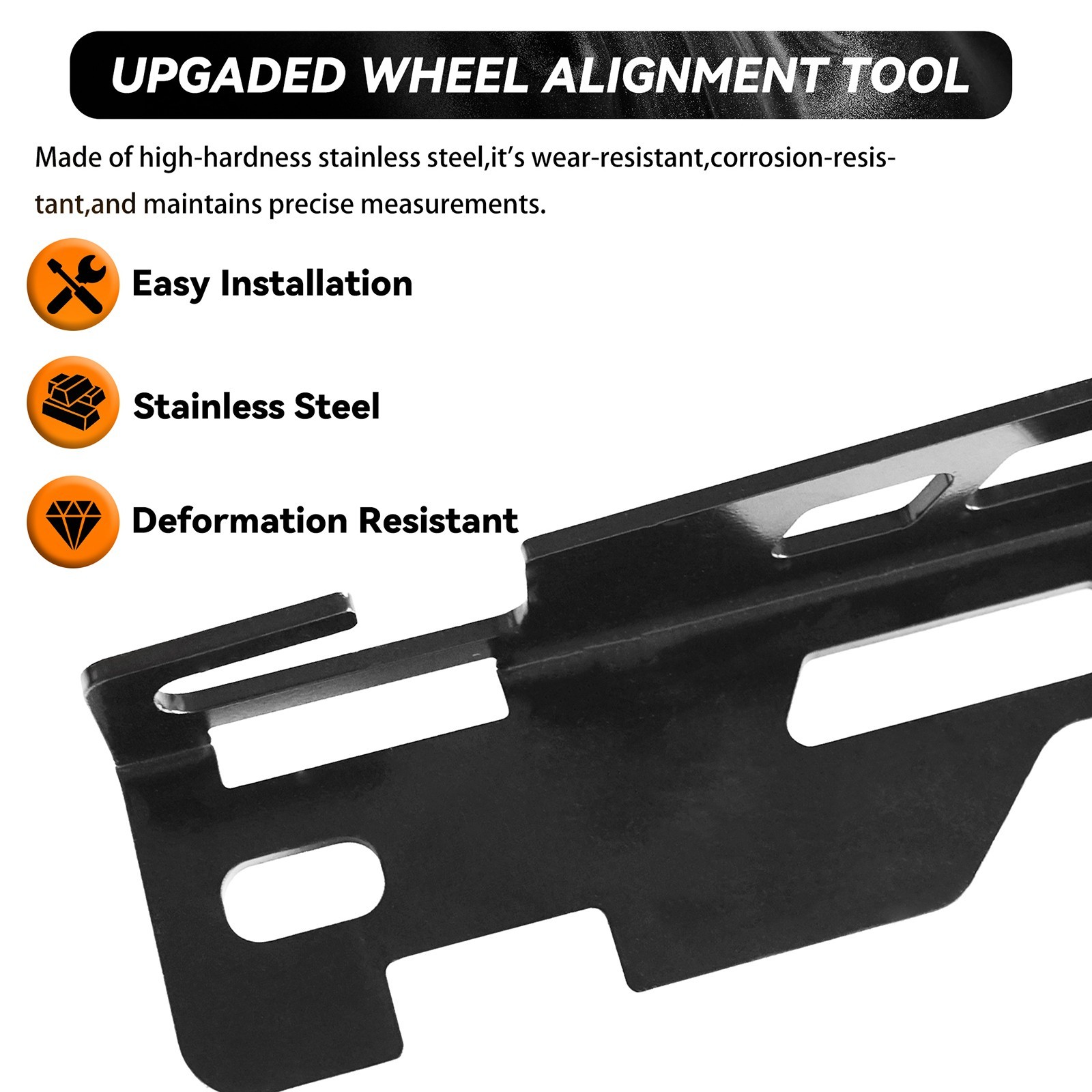 Upgraded Wheel Toe Alignment Tool Plate Kit Heavy Duty w/Tape Measures - 2Pcs