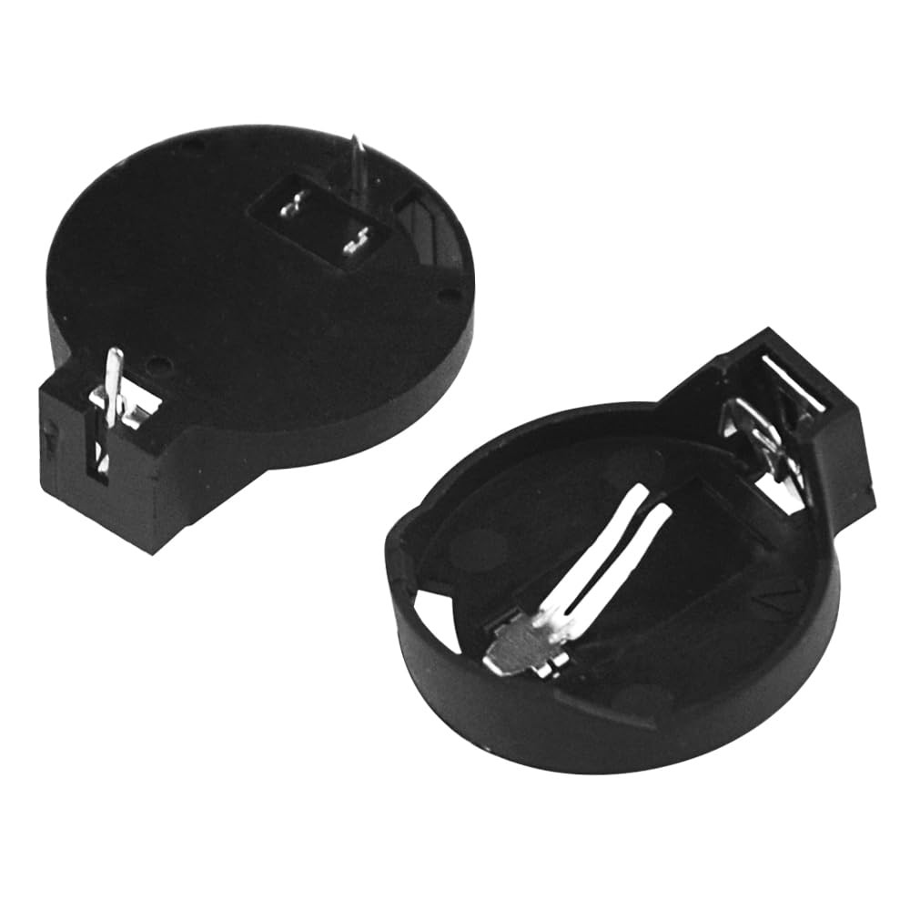 30 PCS CR2032 CR2025 Coin Cell Battery Holder Case, Black