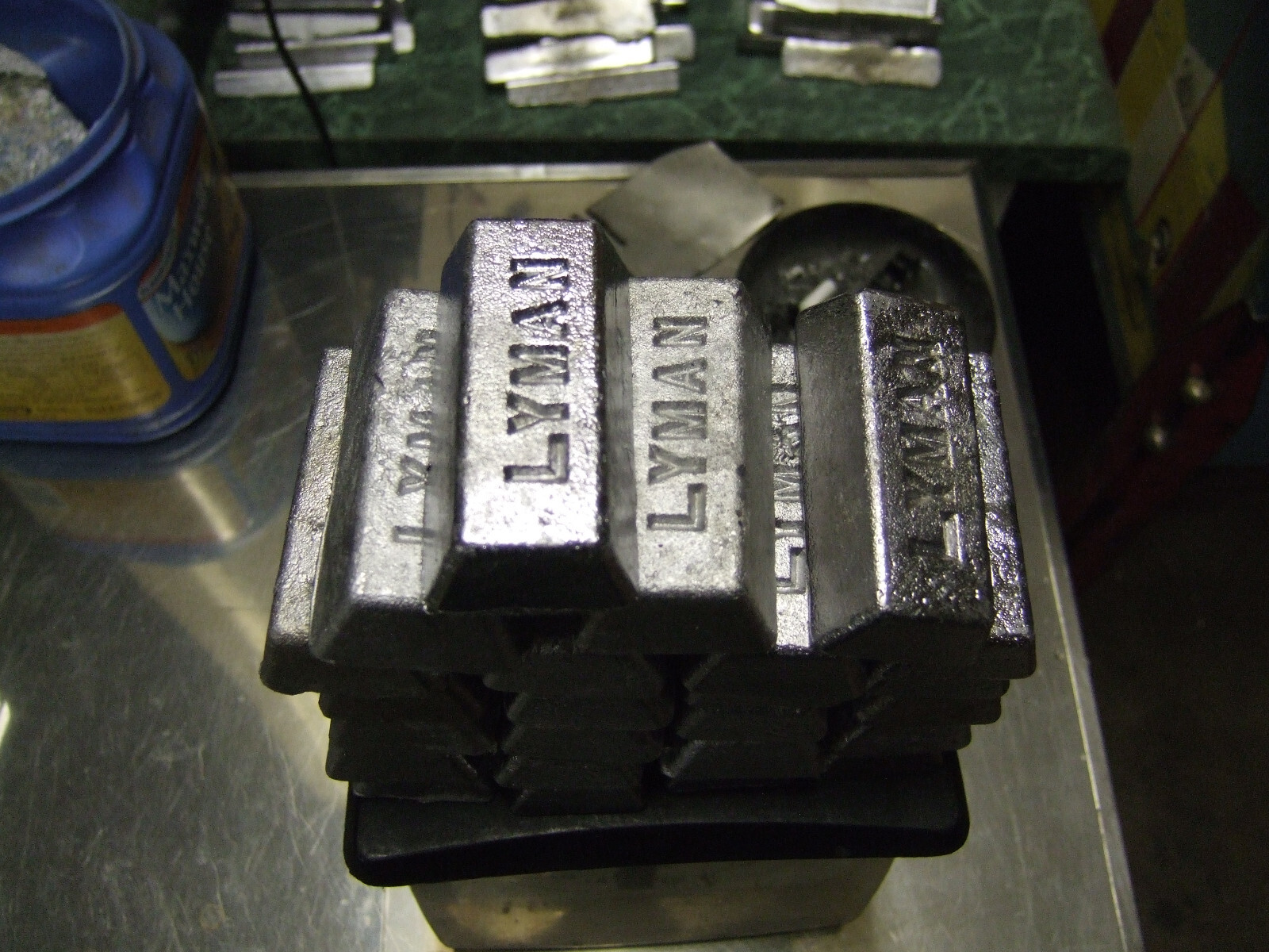 Lyman lead bars approximately one pound each 25 LBS.
