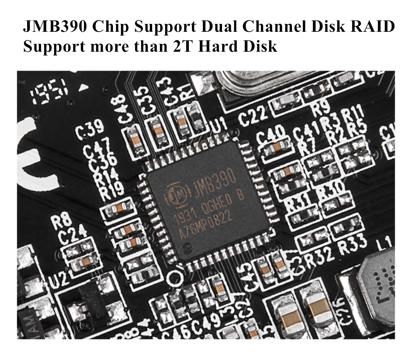 Dual Channel Hard Disk Accelerator Card 2-Port SATA 2.0 HW RAID With PCI Bracket