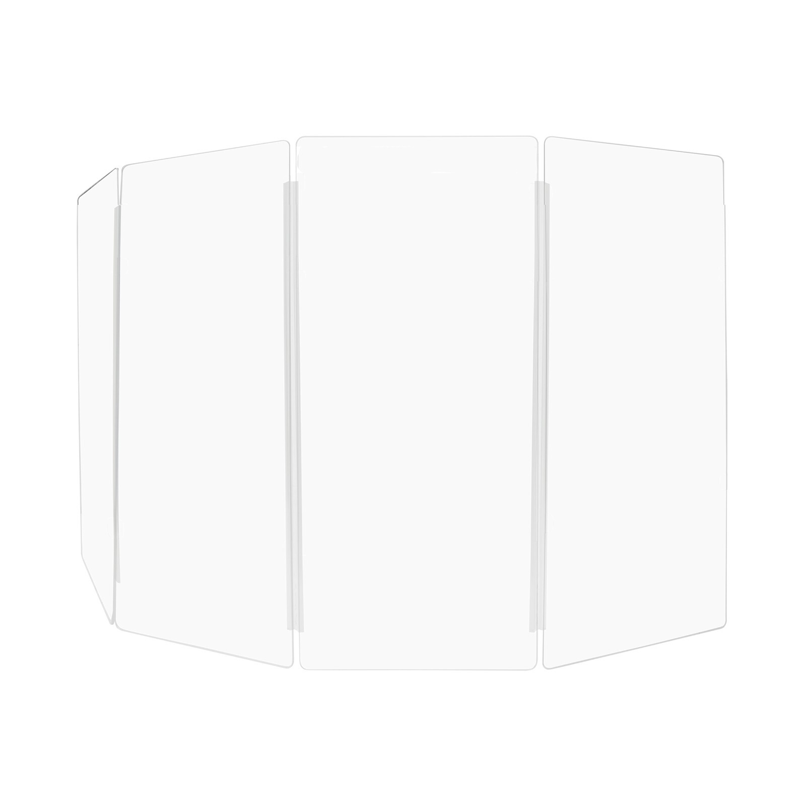 Drum Shield, Premium Acrylic Drum Screen 4 Panels 2ft x 4ft with Living Hinges