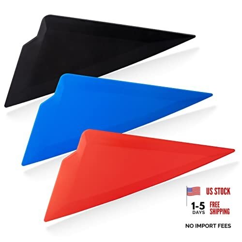 3 Hardness Triangle Squeegee Window Tint Kit, Flexible Micro Multicolor