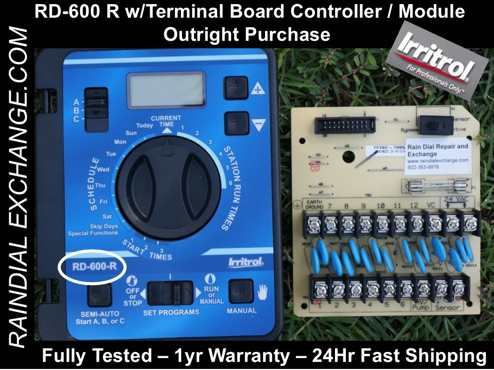 Irritrol Rain Dial RD-600 R w/ board EX Cond.- Fst Shp - TESTED - *1yr WARRANTY*