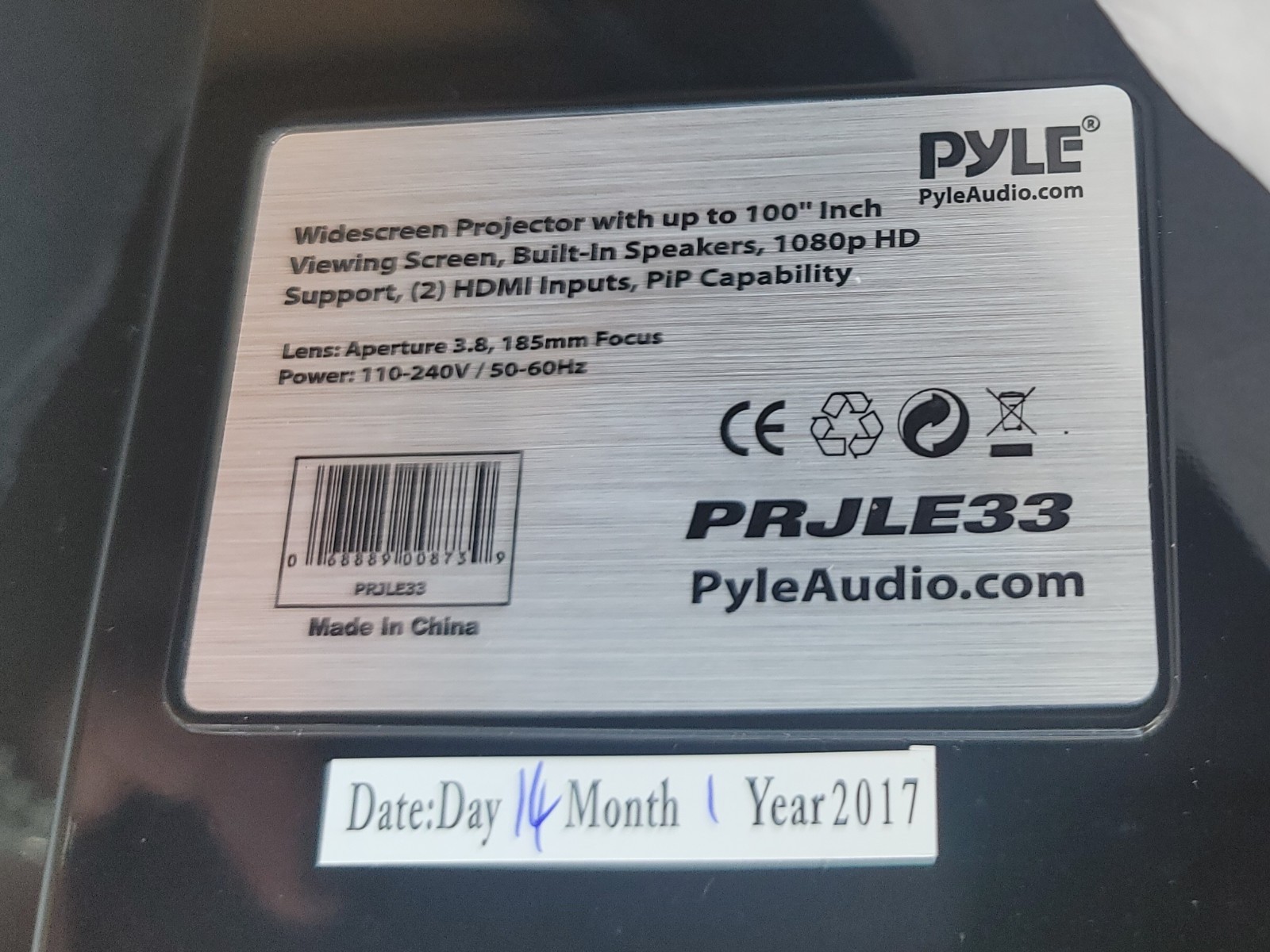 Pyle Pro PRJLE33 1080p Portable LED Projector - Black