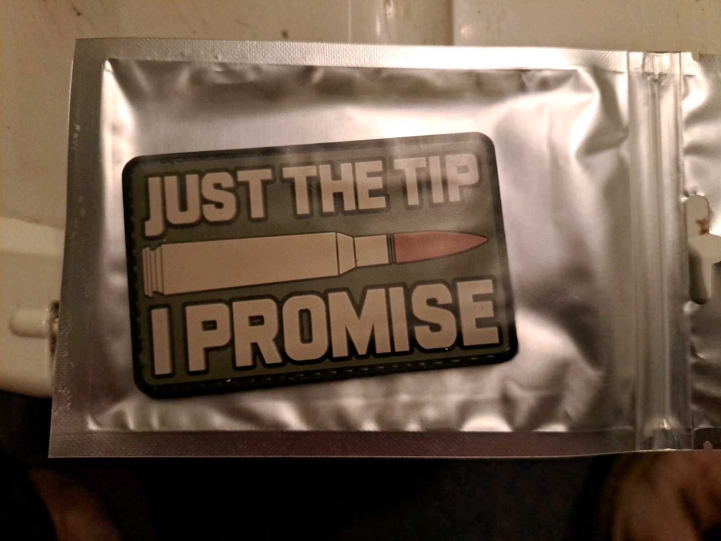 5ive Star Gear PVC Morale Patch-Hook & Loop-"Just The Tip I Promise" 2" X 3.25"
