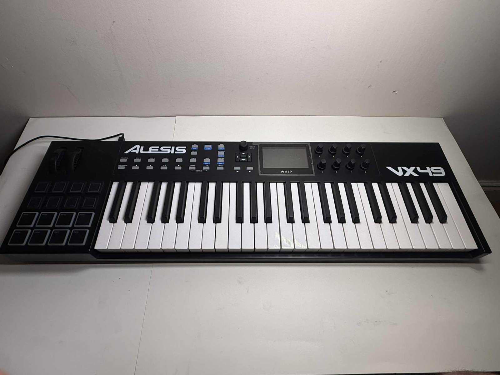 Alesis VX49 USB MIDI Controller Keyboard – 49 Keys, Pads, Color Display