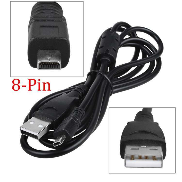 Black USB DC Battery Charger Data Sync Cable Cord For Nikon Coolpix S6200 camera