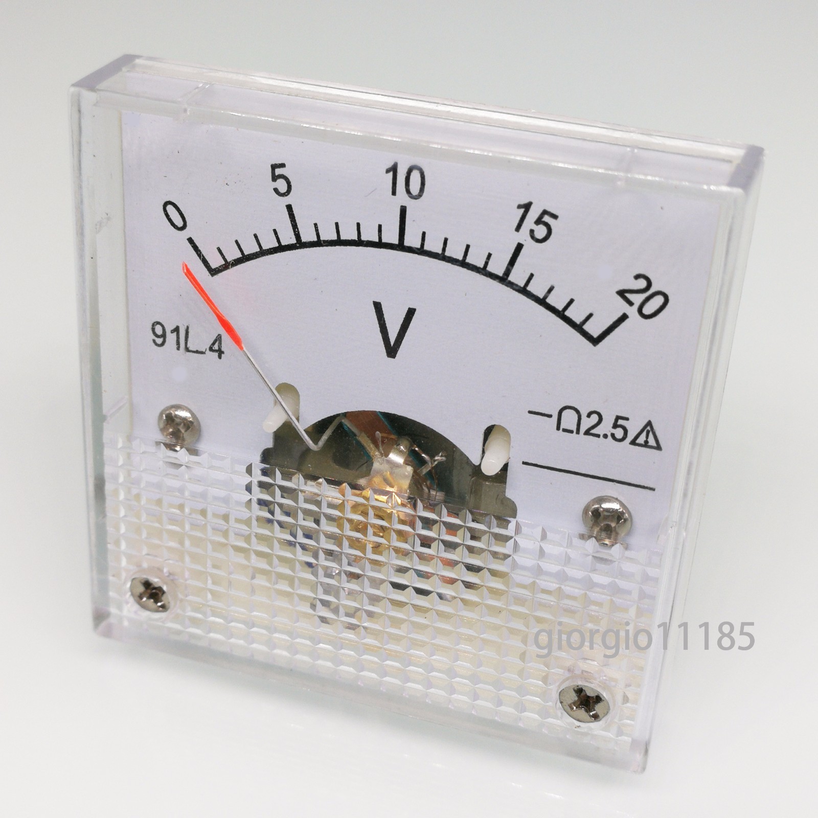 US Stock AC 0 ~ 20V Square Analog Volt Pointer Needle Panel Meter Voltmeter 91L4