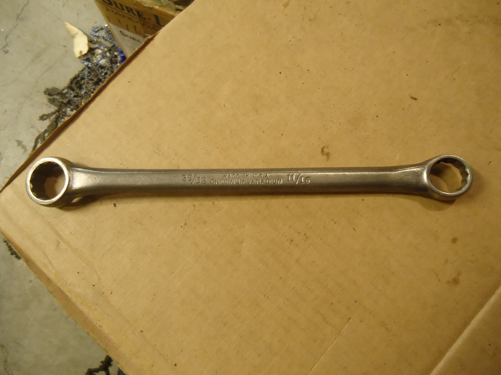 MADE IN USA Box End Wrench,  25/32" X 11/16", USA   O