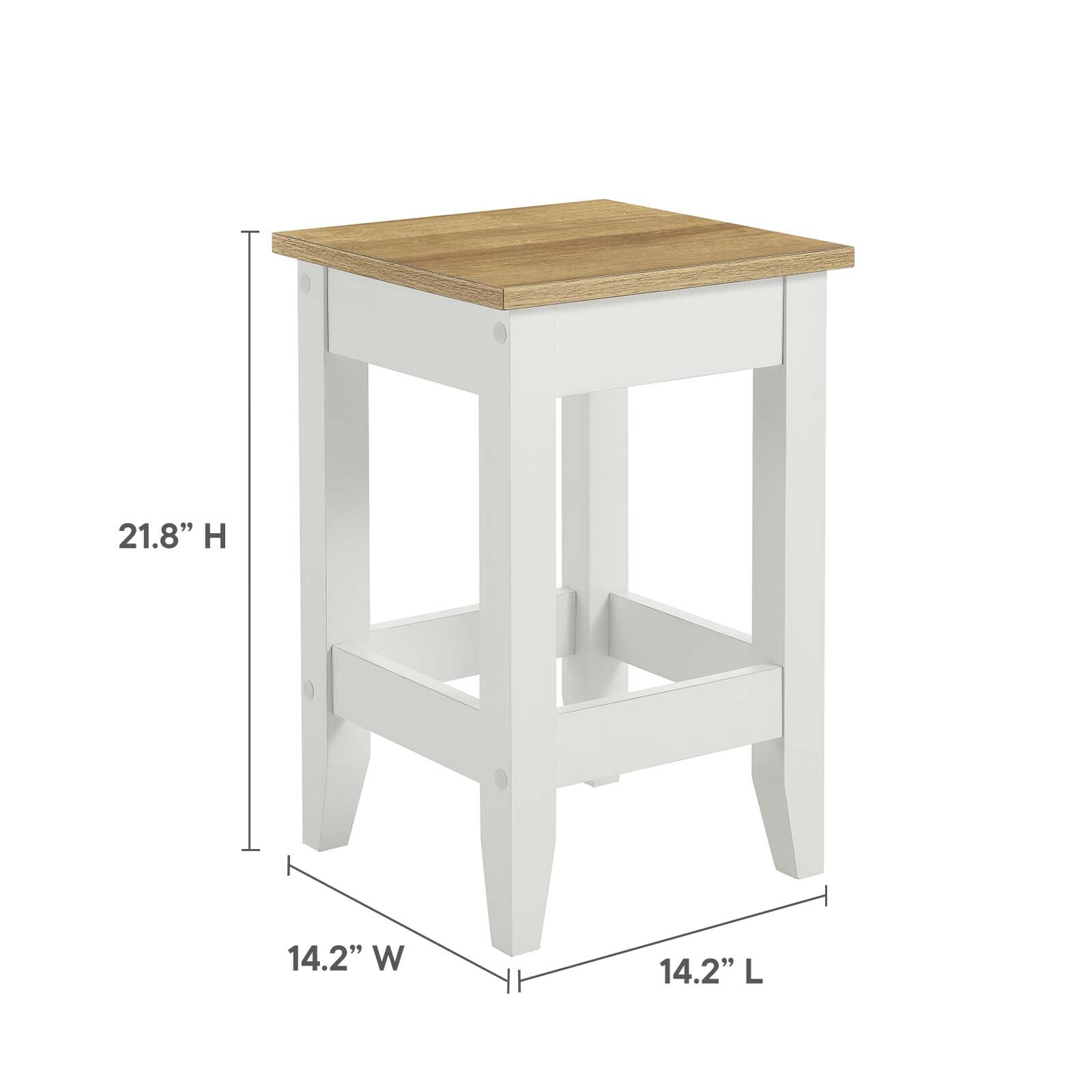 Modway Sunbrook Kitchen Stool in Oak White