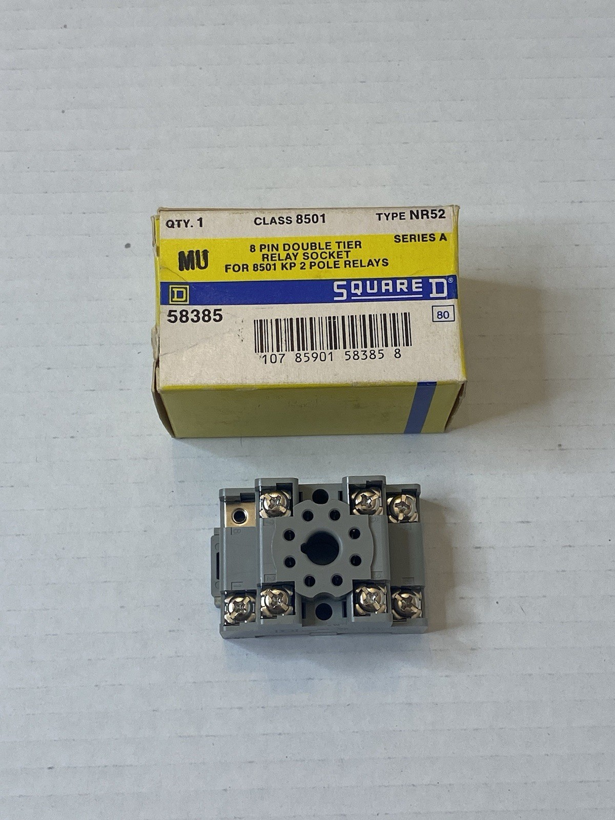 Square D 58385 8 Pin Double Tier Relay Socket