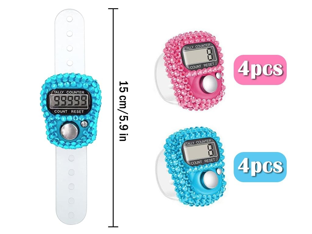 8PCS Electronic Tally Counters Handheld Digital Clickers for Score & Inventory
