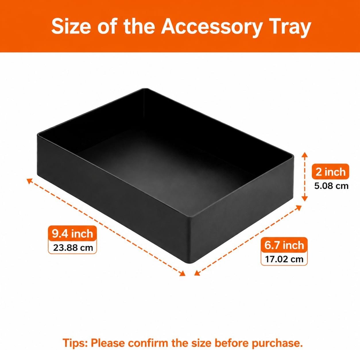 Amazon Basics Rectangular Plastic Desk Organizer with Storage Trays, Accessor...