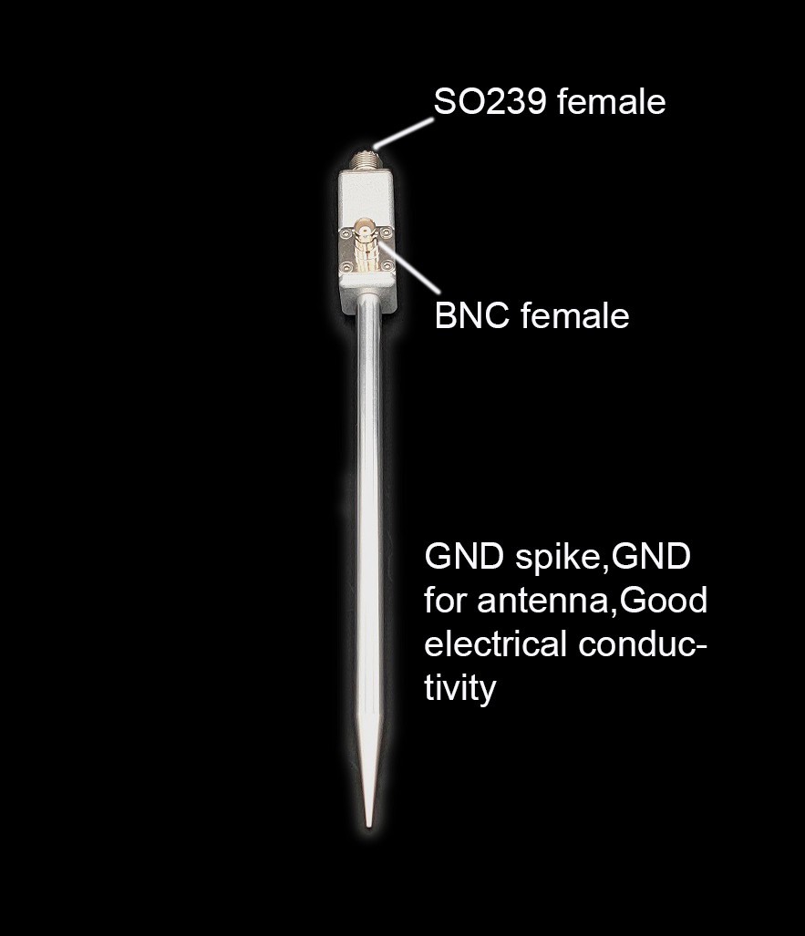 BNC to SO239 UHF Antenna Bracket Holder Stand ground anchor GND spike Tripod
