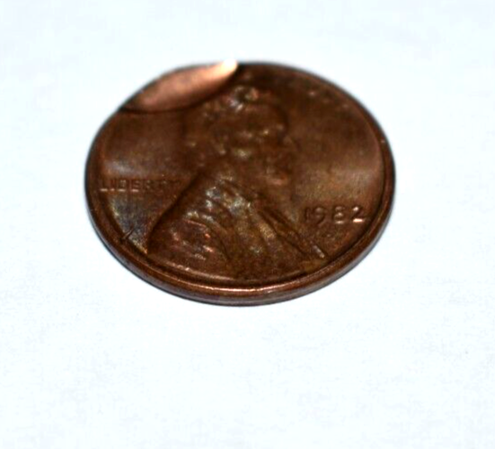 1982 No Mint P Lincoln Penny Error No Mint Mark Copper Varity Indent Multi Error