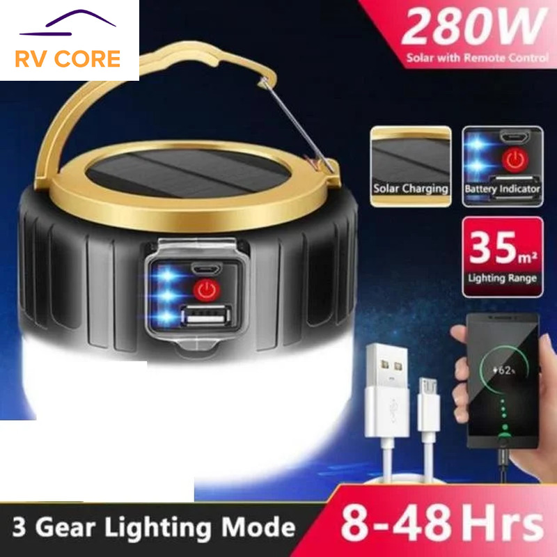 LED USB Rechargeable Camping Light – High-Power Portable Tent Lantern for Outdoo