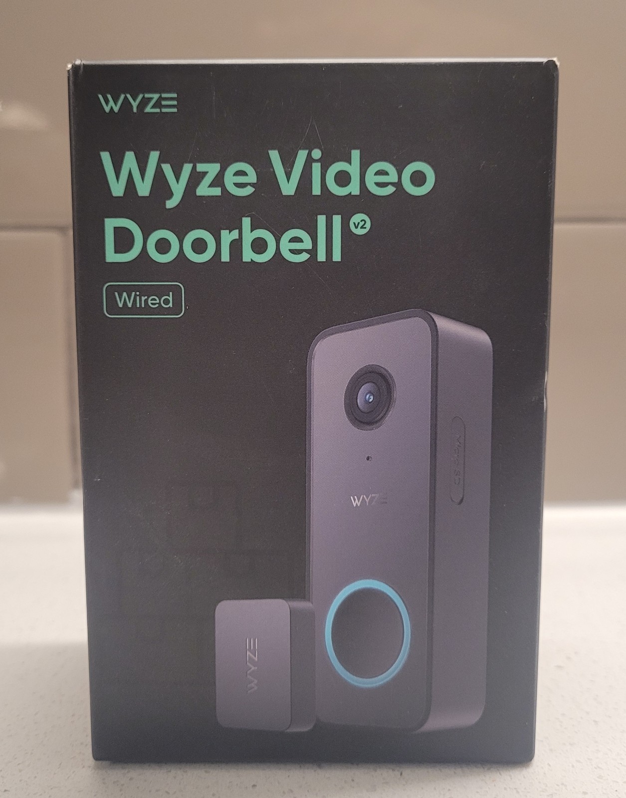 WYZE, Wired Video Doorbell v2, 2K HD w/head-to-toe, 2-way Audio, Night Vision