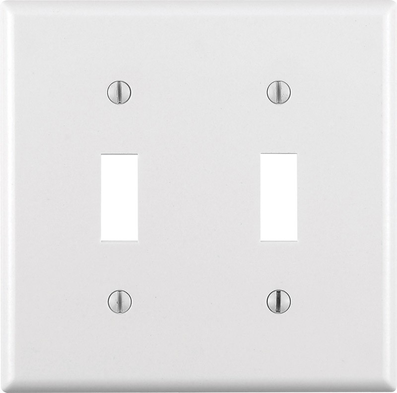 Leviton 88009-000 2-Gang Toggle Wall Plate 4-1/2 H x 4-9/16 W in. (Pack of 25)