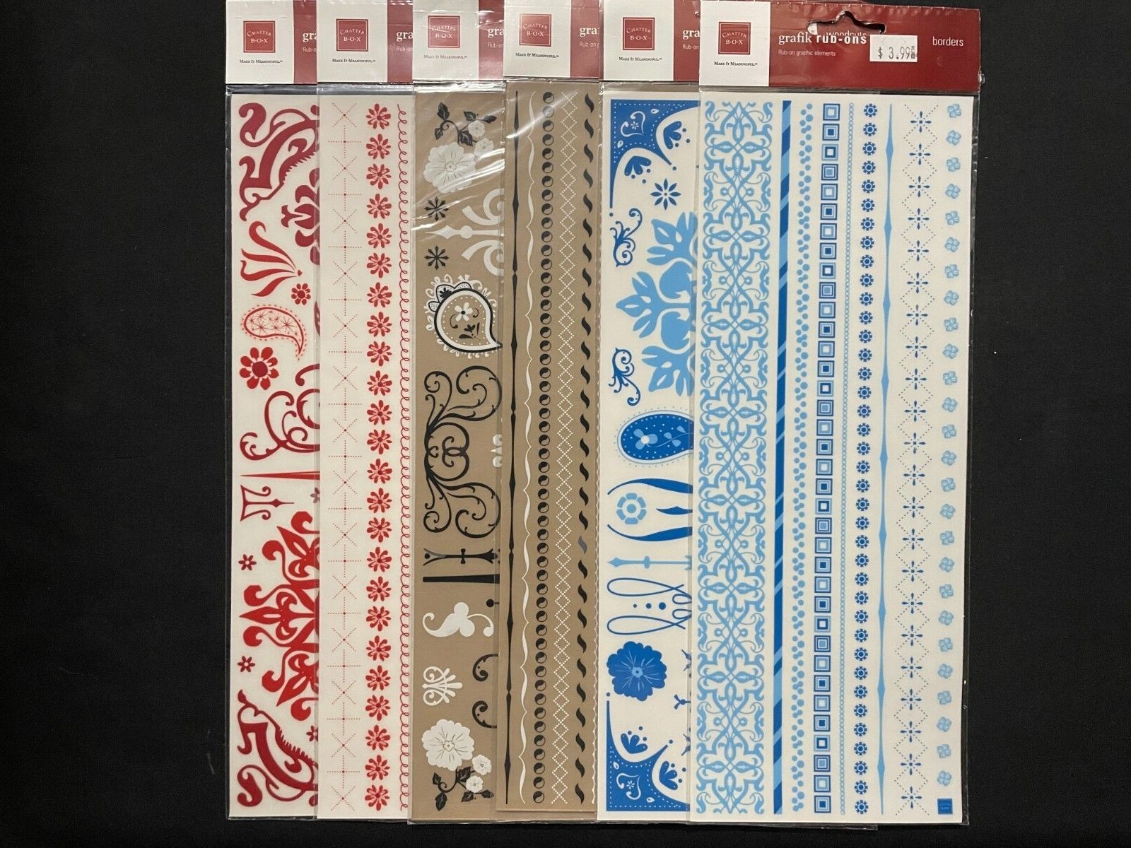 CHATTERBOX RUB-ONS  -  BORDERS, CORNERS AND ICONS