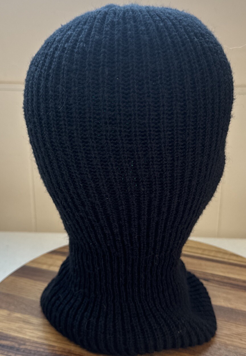 VINTAGE BLACK ACRYLIC FACE MASK. VGC
