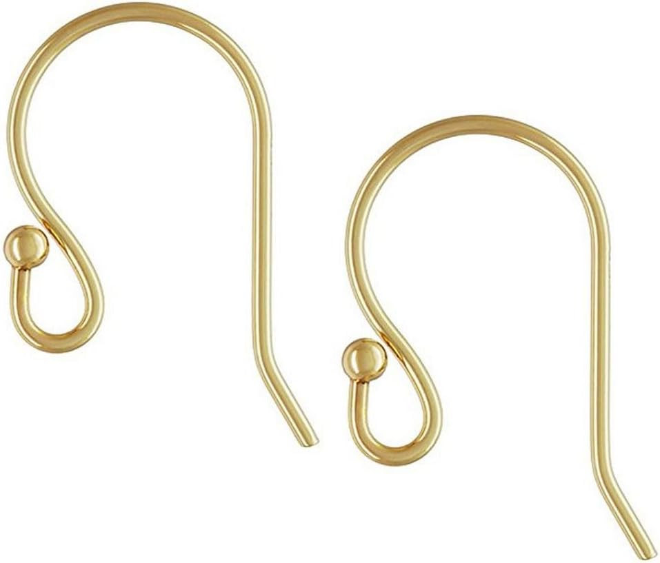 Gold Plated Fish Hook Earring Wires 50PCS