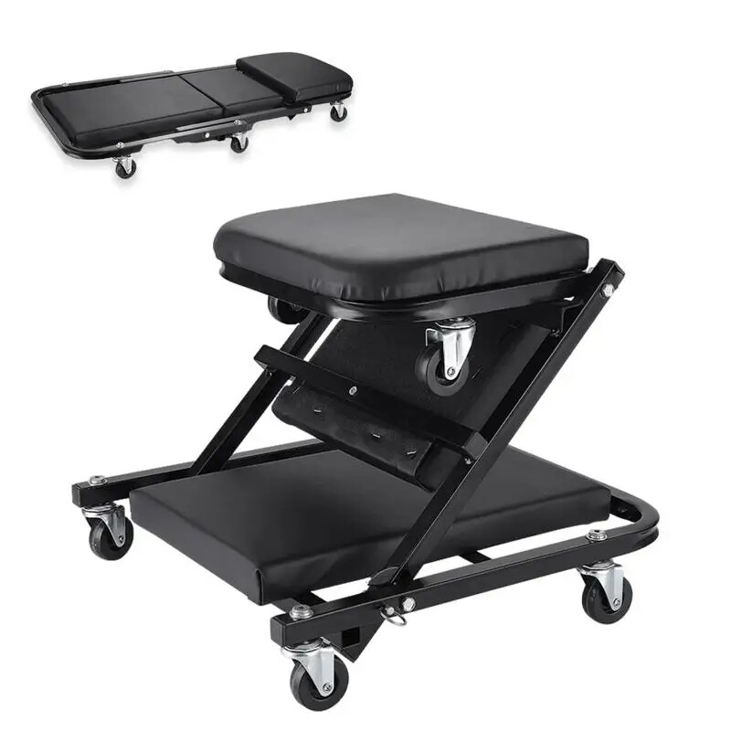 36-inch Folding Car Repair Bed Auto Maintenance Work Bench Chair Workshop Roller