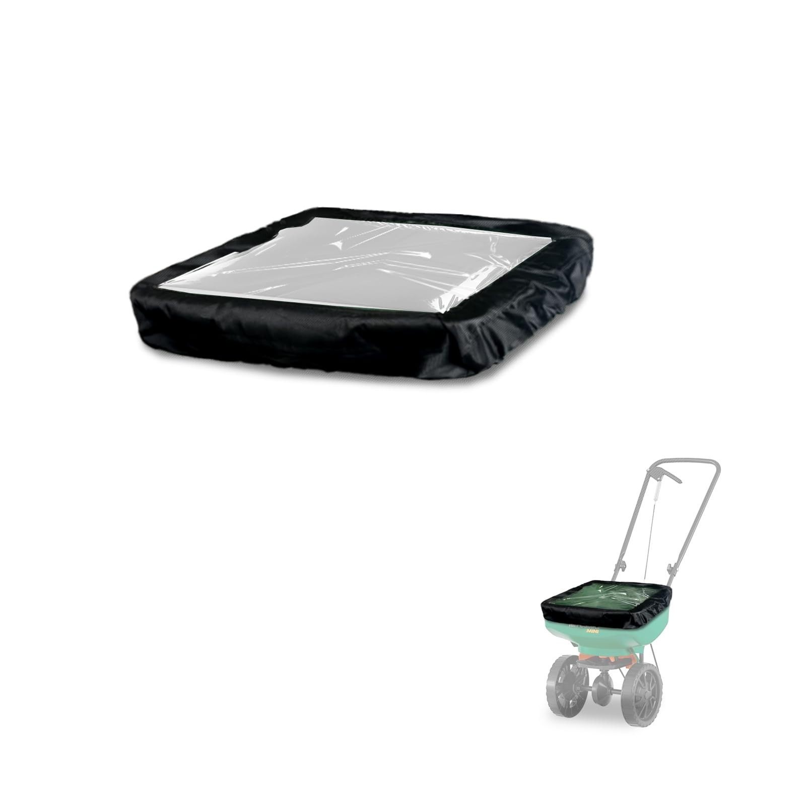 Mini Broadcast Spreader Cover with PVC Transparent Window,18.1"X16.1" Waterpr...
