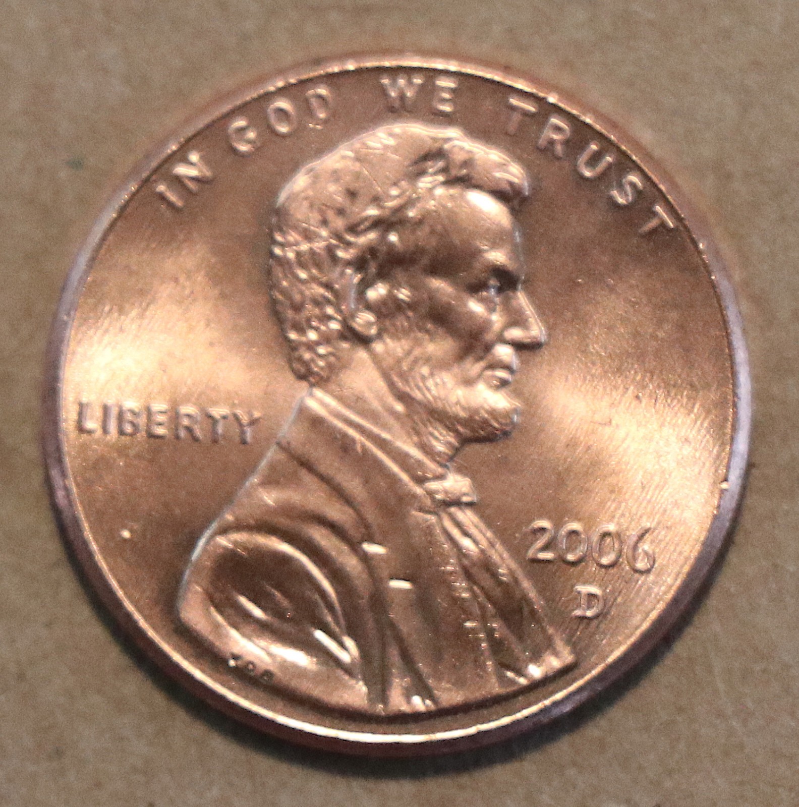 2006 D Lincoln Memorial cents  BU