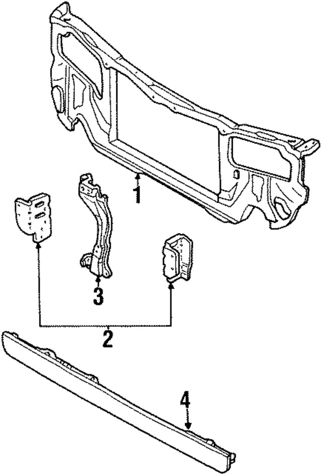 Genuine Ford Radiator Support Bracket F1CZ-8B455-B