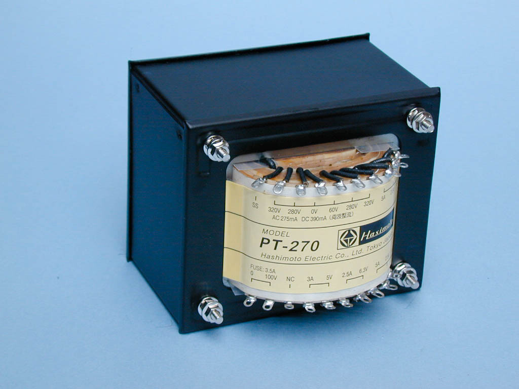Hashimoto Power Trans. PT-270V 220Vin / 320,280Vout 275mA for KT88,KT66,EL34 etc