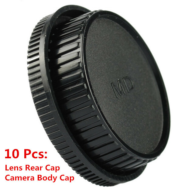 10 Sets MD Mount Lens Rear Cap Back Cover + Camera Body Cap Cover for Minolta MD