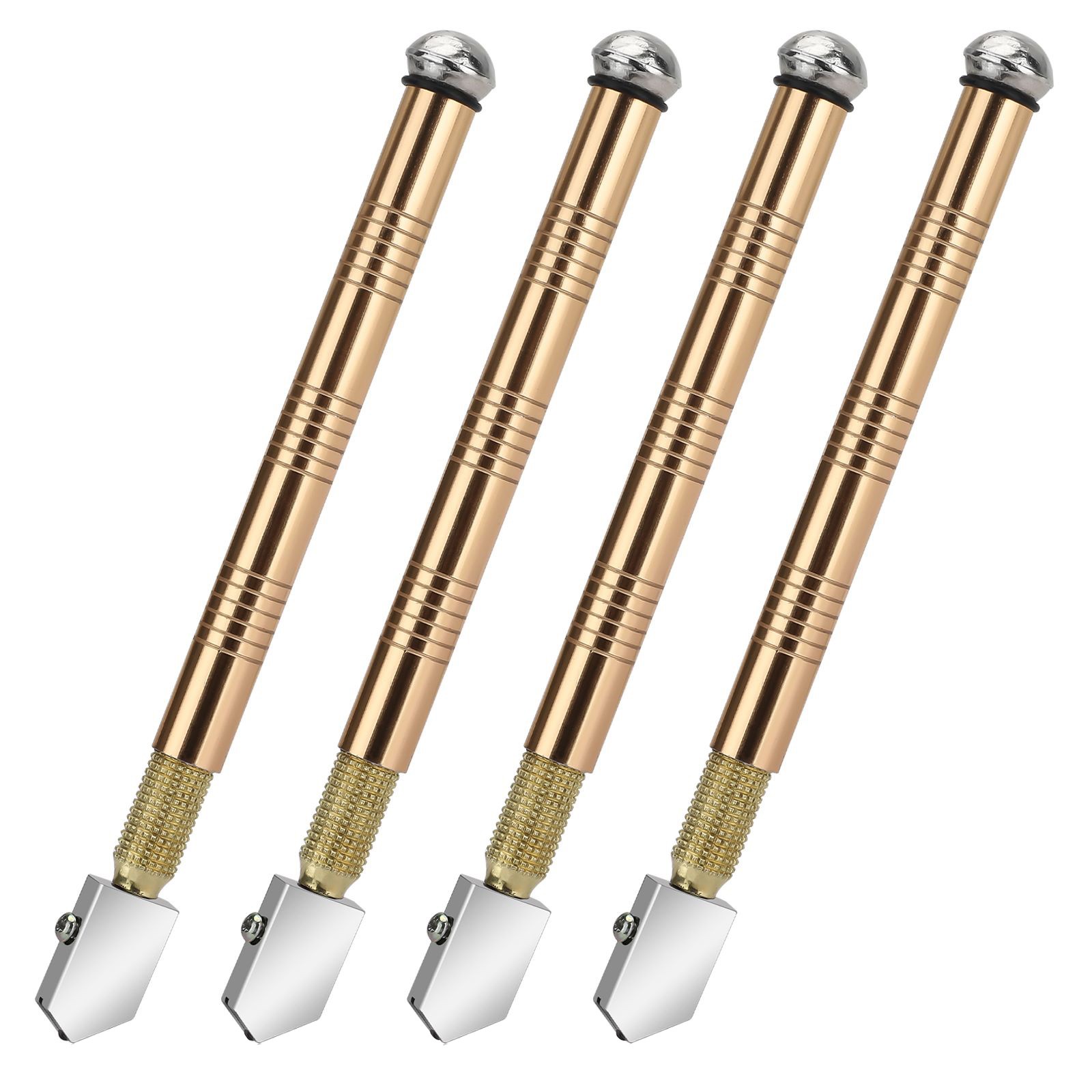 4pcs 15.5cm / 6.1in Professional Diamond Glass Cutter With Premium Cutter Head