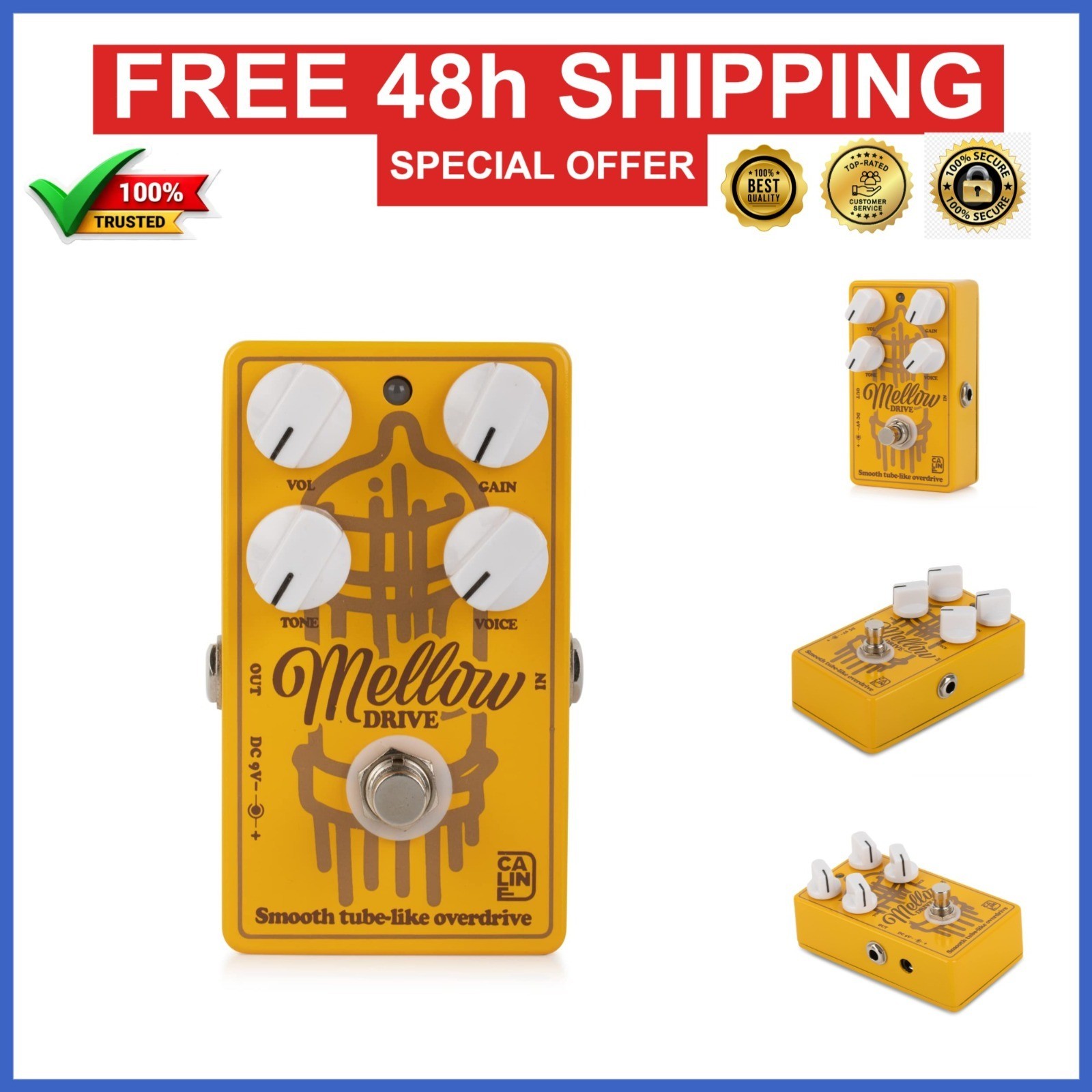 Caline CP-502 Mellow Drive Overdrive Guitar Effect Pedal