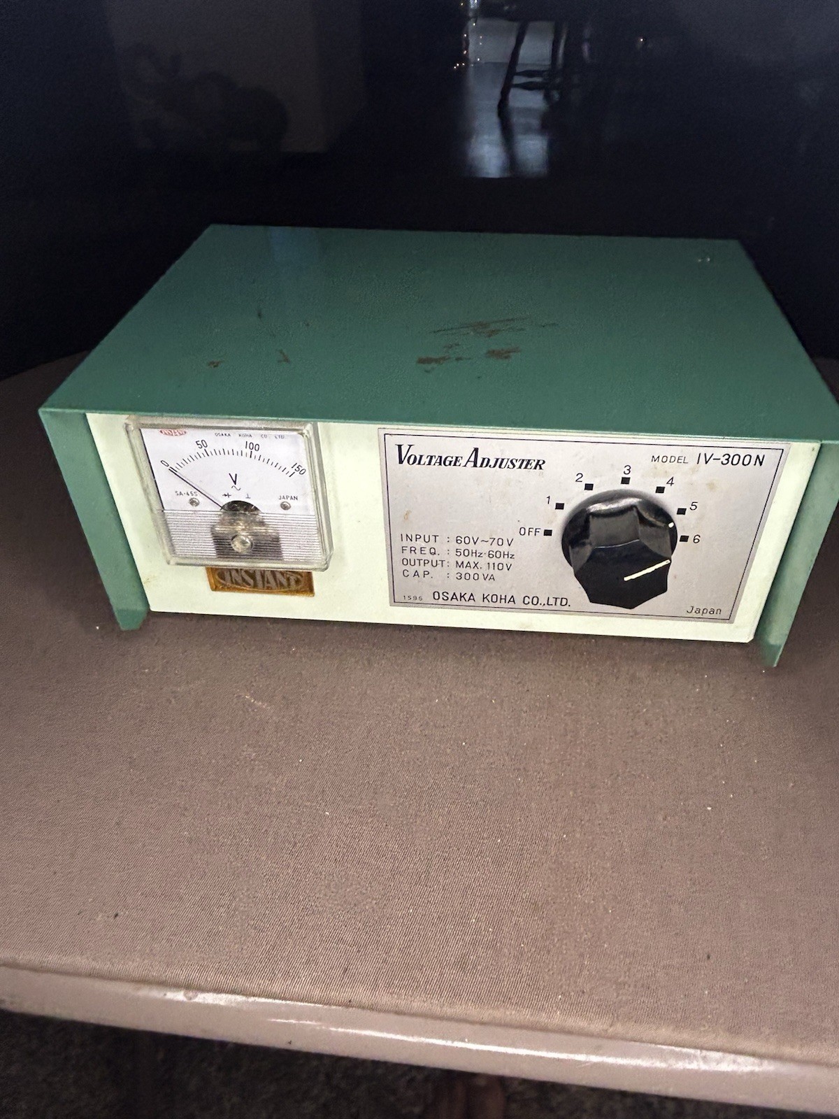 Vtg 1980 Osaka Koha INSTANT IV-300N Voltage Adjuster Transformer Japan Working