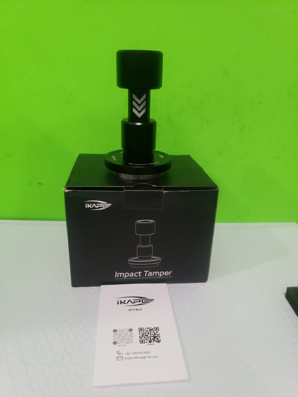 IKAPE V6 Impact Feedback Tamper 53.3 mm Espresso Calibrated Spring Loaded Black