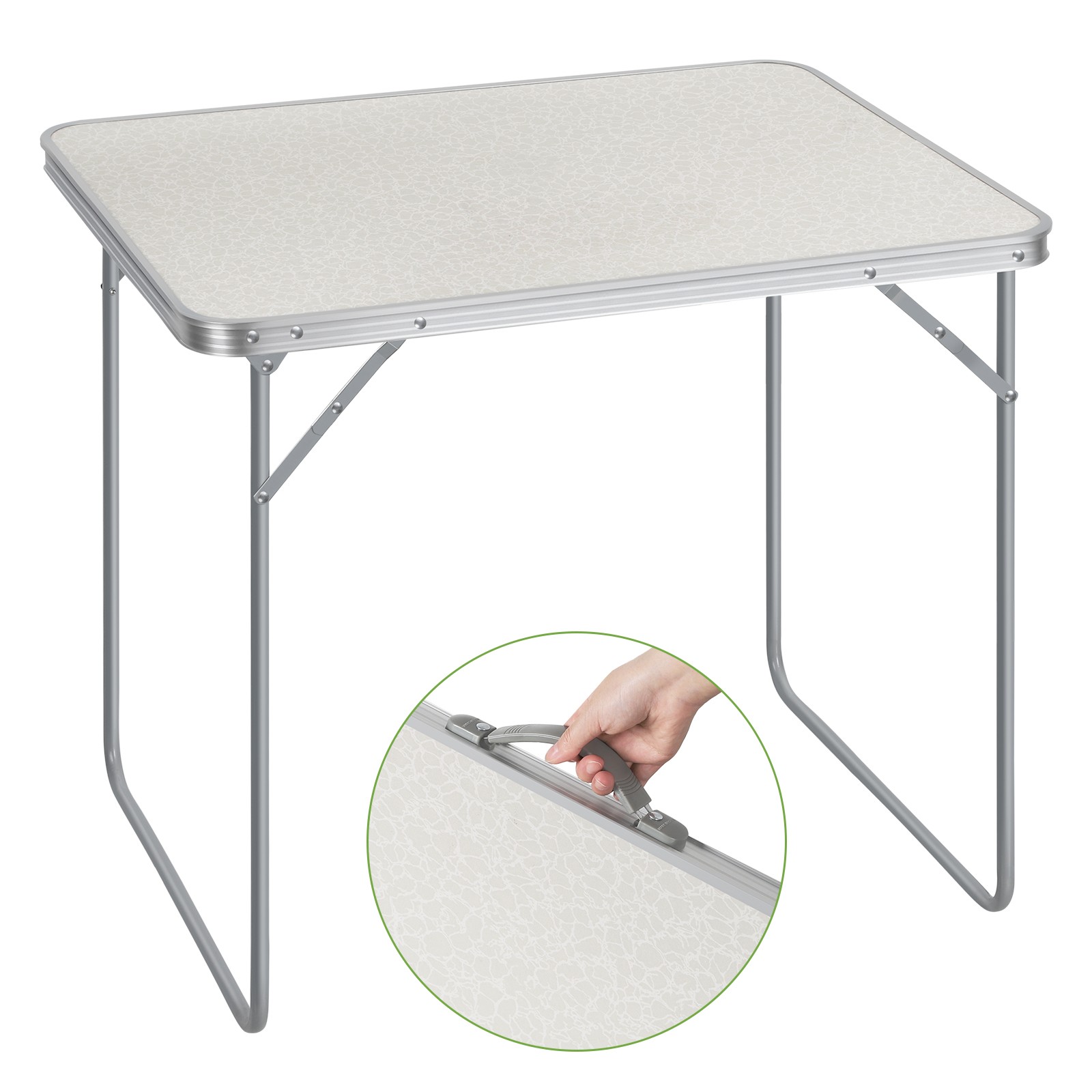 Folding Table, Portable Picnic Camping Table with Handle for Outdoor Indoor Yard