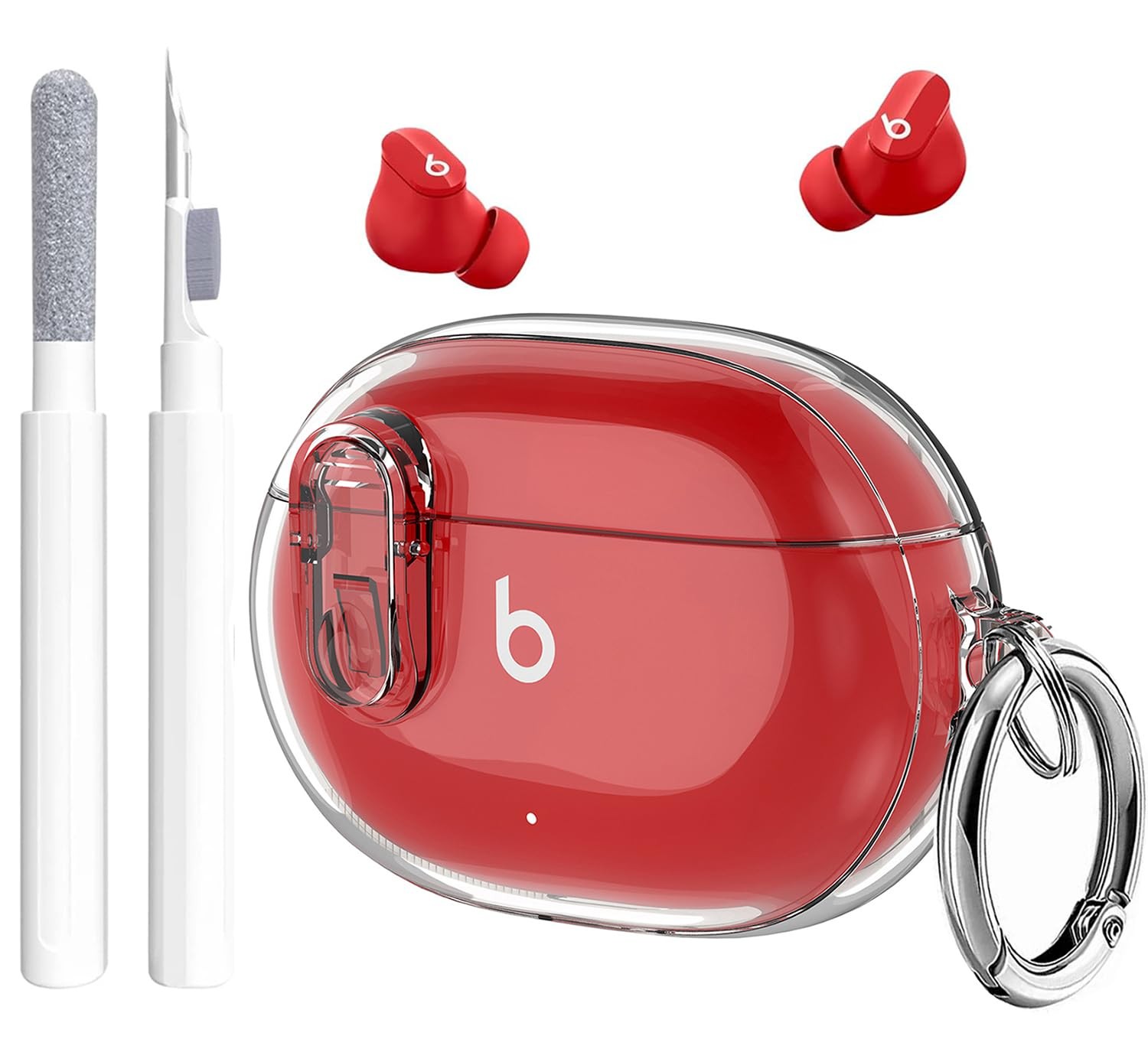 Beats Studio Buds/Studio Buds Plus Case Cover Clear 2021/2023 Men Lock