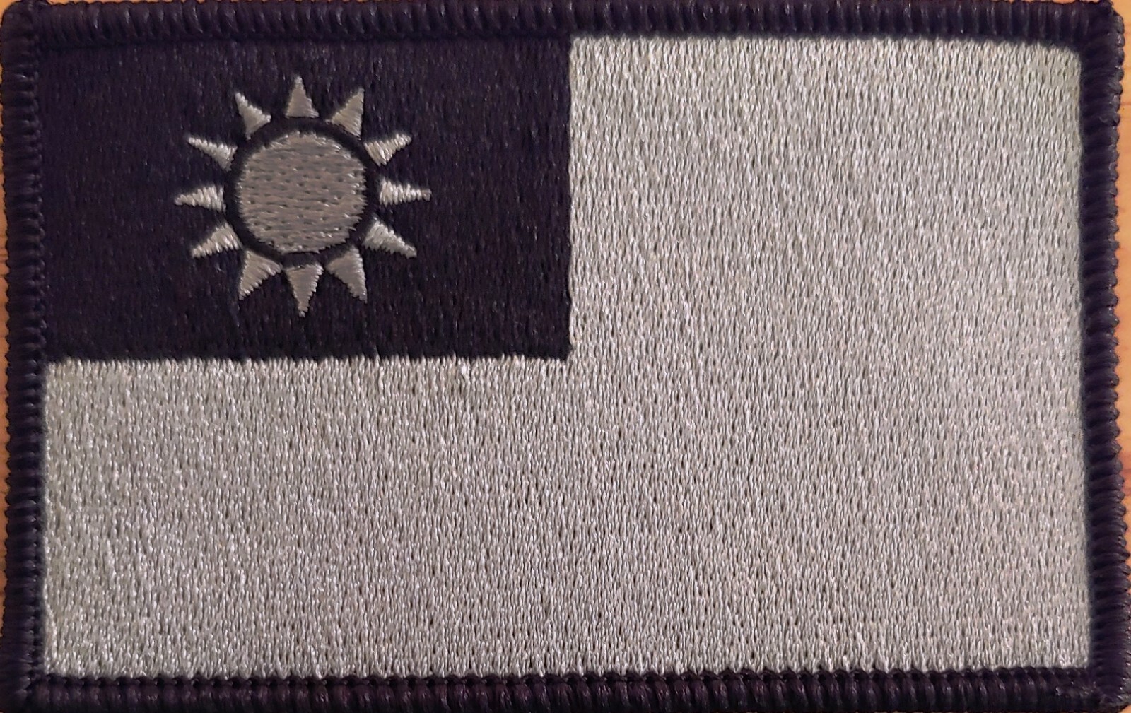 TAIWAN Flag Tactical Patch With Hook & Loop Fastener Black Border Version I