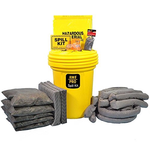 30 Gallon Universal Spill Kit, Pro Grade, 81 Pieces: Pads, Pillows, & Socks