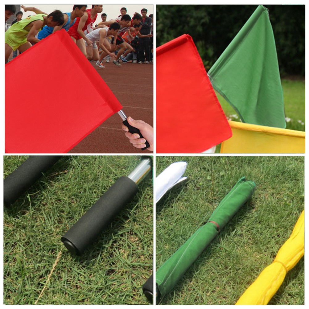 4 Pcs Hand Referee Flags With High Visibility For Sports Events