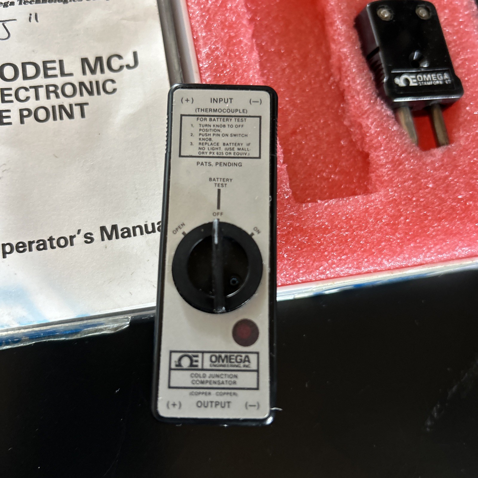OMEGA MCJ-E Cold Junction Compensator Miniature Electronic Ice Point Used