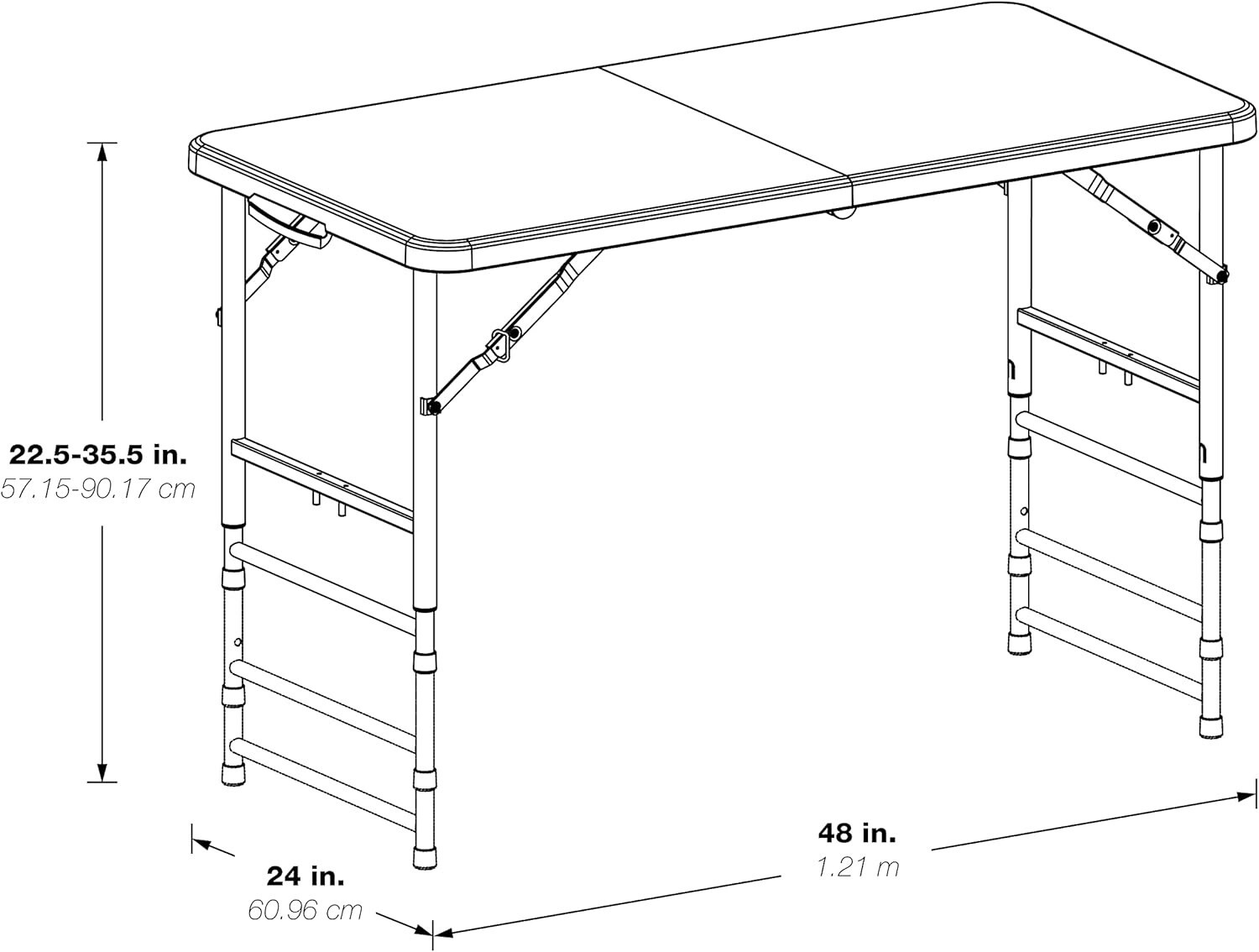 Mesa De Plastico Para Fiestas Patio Grande Plegable Cuadrada Cocina 4 Feet White