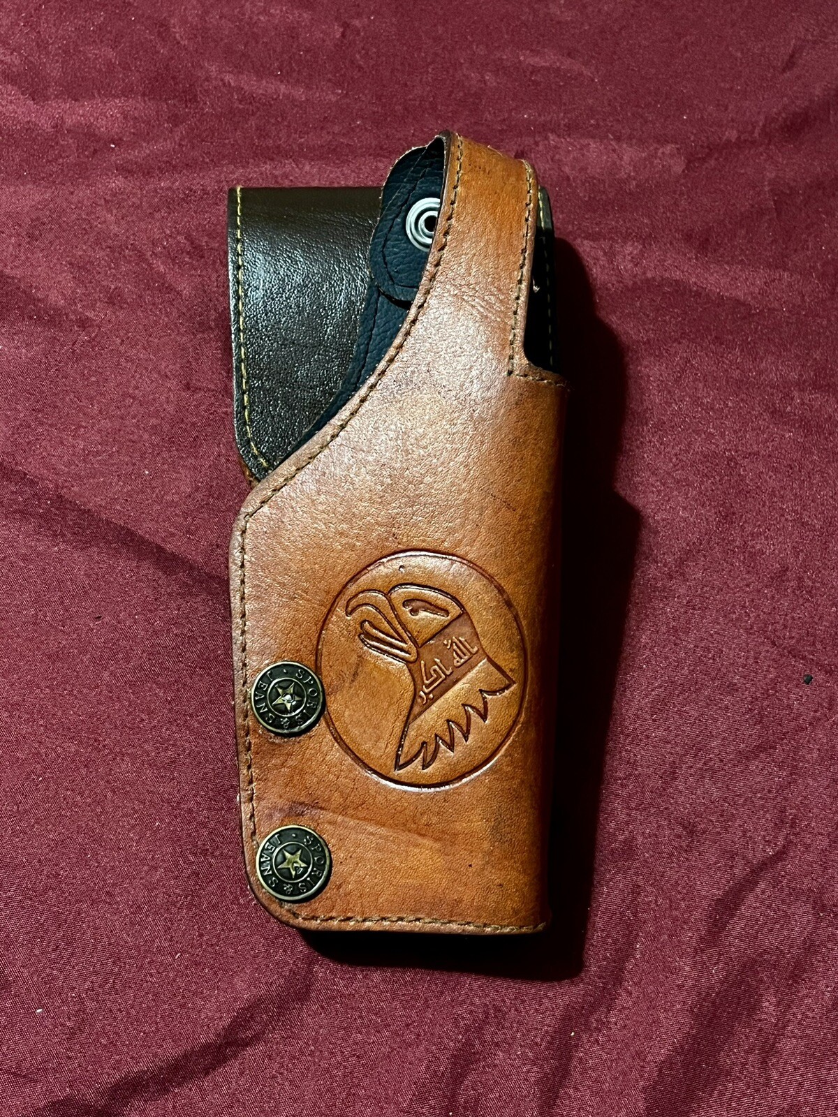 Iraq-Iraqi Leather Brown holster With Iraqi Eagle