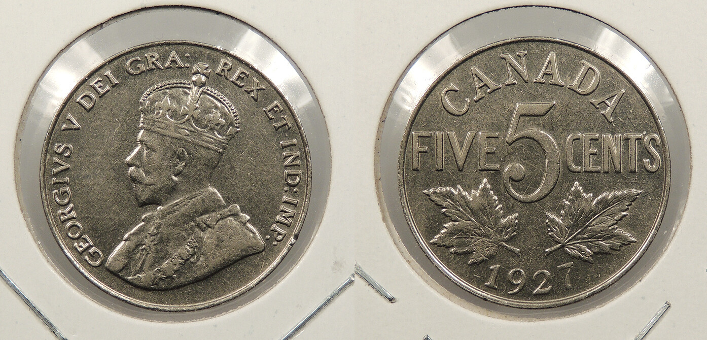 CANADA 1927 5 Cents George V #WC93458