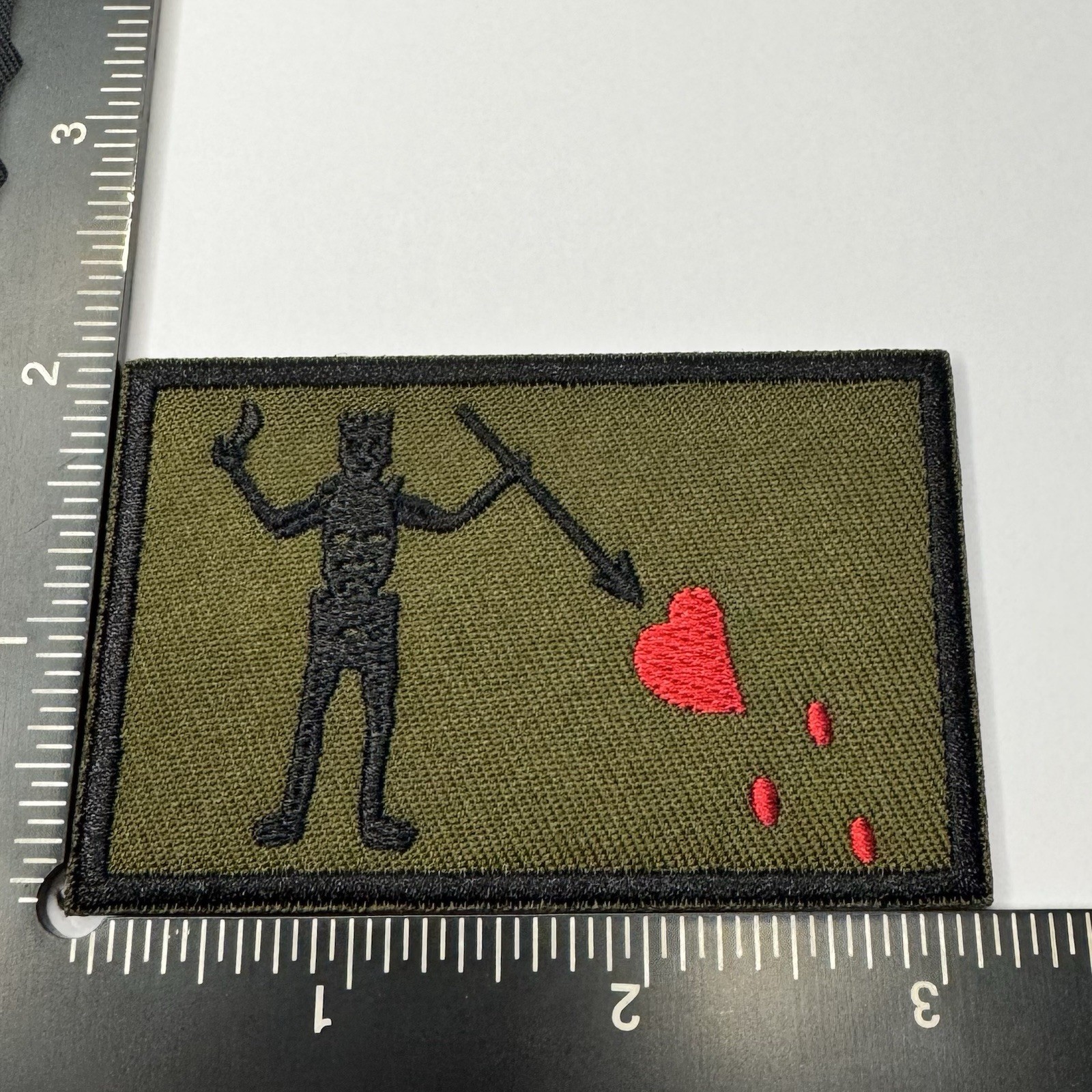 Blackbeard Patch Olive Green Tactical Hook and Loop